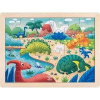 Пазл Hape Динозавры с раскраской, 24 детали (E1641)