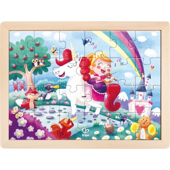 Пазл Hape Единороги с раскраской, 24 детали (E1642)