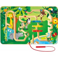 Магнітний лабіринт Hape Джунглі для дітей з паличкою та кульками (E1714)