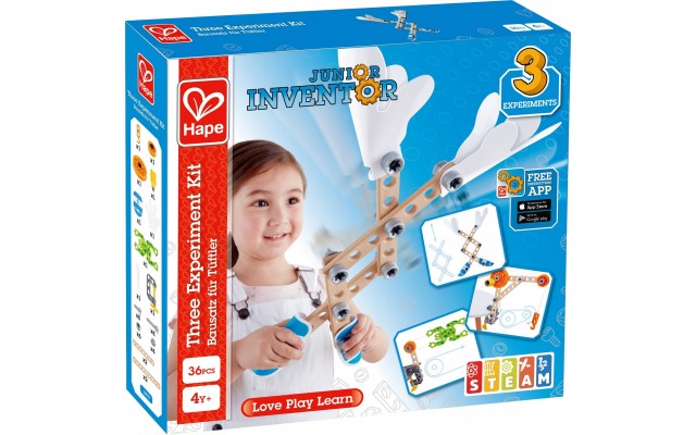 Конструктор Hape Junior Inventor 3 експерименту 37 деталей (E3030)
