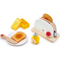 Іграшковий тостер Hape Дерев'яний з аксесуарами для сніданку (E3148)