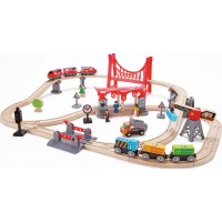 Игровой набор Hape Город Железная дорога 51 элемент (E3730)