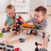 Игрушечная железная дорога Hape Горный погрузчик с краном и вагонами (E3756) title=
