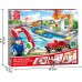 Іграшкова залізниця Hape Вантажоперевезення з краном та маяком (E3790) title=