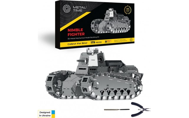 Модель 3D конструктор Metal Time Nimble Fighter Танк Renault FT-17 механічний (MT010)