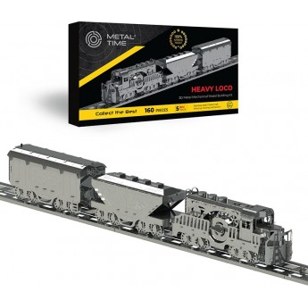 Модель 3D конструктора Metal Time Heavy Loco Вантажний поїзд механічний (MT023)