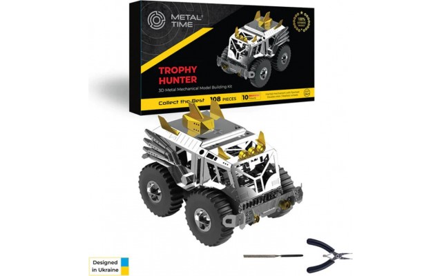 Модель 3D конструктора Metal Time Trophy Hunter Всюдихід механічний двоколірний (MT056)