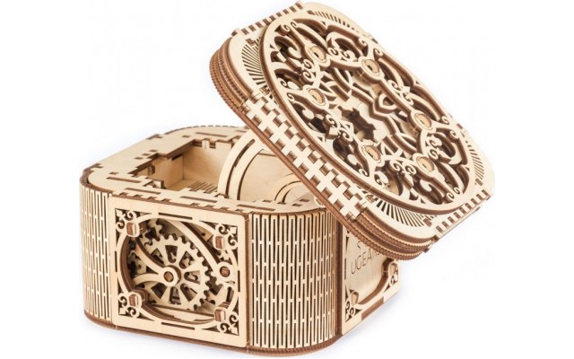 Дерев'яний 3D конструктор Ukrainian Gears Скринька з секретом, 14.2 см (70031)