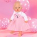 Платье BABY born Розовое с зайкой для кукол 43 см (832868) title=