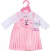 Платье BABY born Розовое с зайкой для кукол 43 см (832868) title=