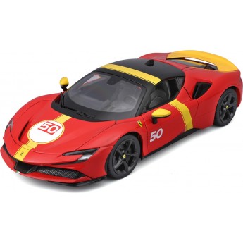Автомодель Bburago Ferrari SF90 Stradale Assetto Fiorano, 1:18, красная (18-16021)