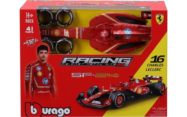 Конструктор Bburago Ferrari SF-24, масштаб 1:24, красный (18-26858)