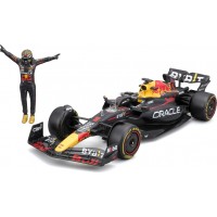 Автомодель Bburago Red Bull Racing RB19 с фигуркой, 1:24, черная (18-28036)