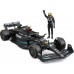 Автомодель Bburago Mercedes-AMG F1 W14 E Performance с фигуркой, 1:24, чёрная (18-28037) title=