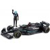 Автомодель Bburago Mercedes-AMG F1 W14 E Performance с фигуркой, 1:24, чёрная (18-28037) title=