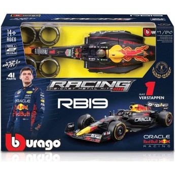 Конструктор Bburago Oracle Red Bull Racing RB19, 1:24, черный (18-28507)