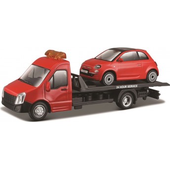 Игровой набор Bburago автоперевозчик с автомоделью Fiat 1:43 (18-31402)