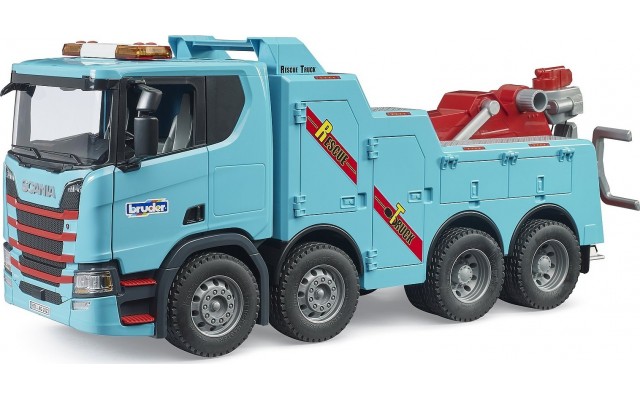 Іграшка Bruder вантажівка Scania Super 560R  евакуатор-буксирувальник з модулем світла та звуку (03553)