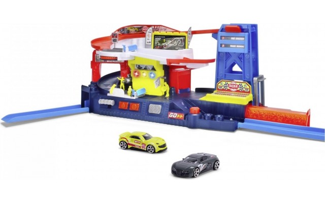 Игровой набор Dickie Toys Гоночная станция Пит-Стоп со светом и звуком, 92 см (3338001)