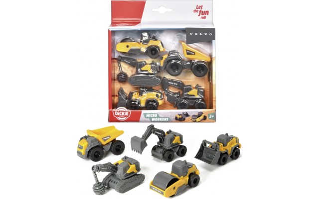 Игровой набор Dickie Toys Вольво Микроработники 5 машин (3722008)