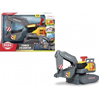 Іграшка екскаватор Dickie Toys Volvo Будівельна сила зі світлом і звуком, 30 см (3725012)