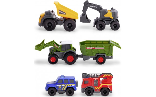 Ігровий набір Dickie Toys Мікро-транспорт 5 машинок, 9 см (3742016)