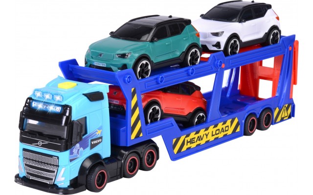 Іграшка автоперевізник Dickie Toys Volvo FH16 з 3 машинками та ефектами, 40 см (3747017)