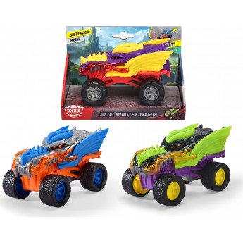 Игрушка машинка Dickie Toys Монстр дракон металлическая 15 см, 3 вида (3752019)