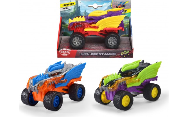 Іграшка машинка Dickie Toys Монстр-дракон металевий 15 см, 3 види (3752019)