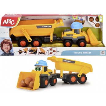 Іграшковий трактор Dickie Toys ABC Volvo Трейсі з причепом, 65 см (4119007)