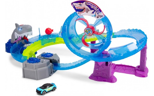 Ігровий трек Dickie Toys Біла акула з машинкою та звуковими ефектами (3338002)