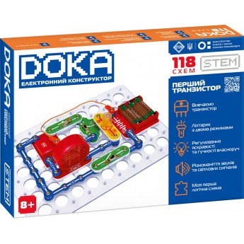 Конструктор электронный DOKA 118 схем, 118 схем, свет и звук (D70701)