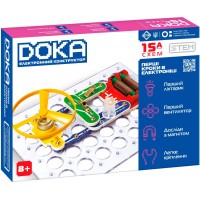 Конструктор электронный DOKA Первые шаги в электронике набор А, 15 схем (D70709)