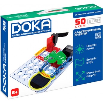 Конструктор электронный DOKA Альтернативная энергия 50 схем (D70711)