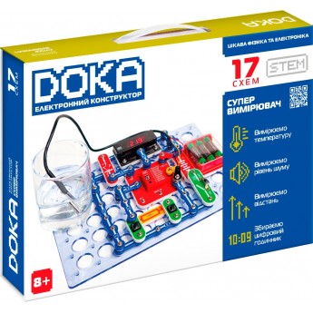 Конструктор электронный DOKA Суперизмеритель, 17 проектов (D70712)