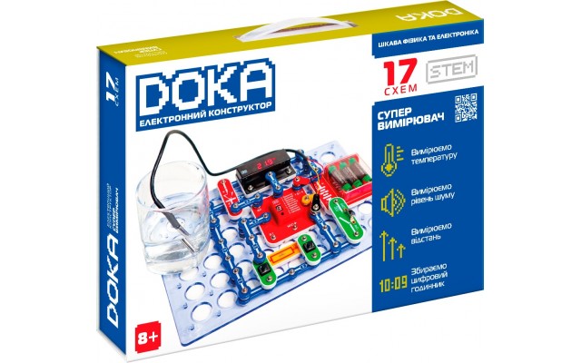 Конструктор электронный DOKA Суперизмеритель, 17 проектов (D70712)