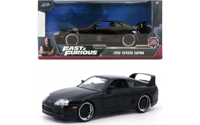 Машинка металлическая Jada Форсаж Toyota Supra 1995 черная, 1:24 (253203077)