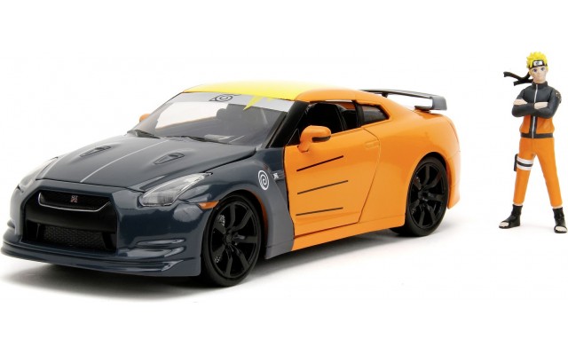 Машинка металлическая Jada Наруто Ниссан GT-R с фигуркой Наруто 1:24 (253255054)