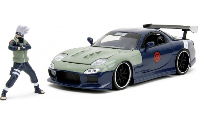 Машинка металлическая Jada Наруто Mazda RX-7 с фигуркой Какаши, 1:24 (253255055)