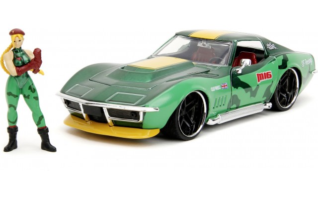 Машинка металлическая Jada Уличный боец Chevrolet Corvette с фигуркой Камми 1:24 (253255061)