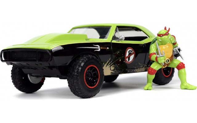 Машинка металева Jada Черепашки-Ніндзя Chevrolet Camaro з фігуркою Рафаеля 1:24 (253285001)