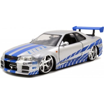 Игрушка машинка металлическая Jada Форсаж Ниссан Скайлайн GT-R, 1:24 (9397158314R00)