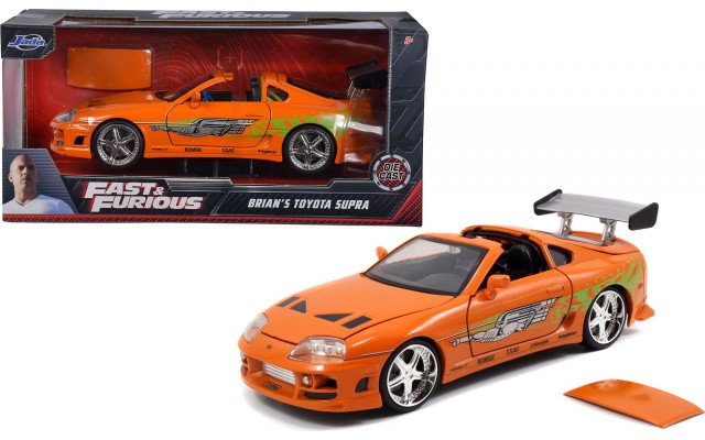 Металлическая машинка Jada Форсаж Toyota Supra 1995, оранжевая 1:24 (9397168314R00)