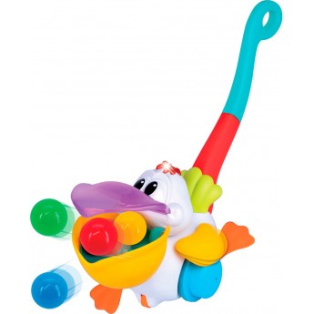 Игрушка-каталка Kiddi Smart Пеликан-Озорник, звук, свет, 25 см (064642)