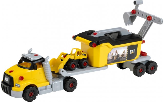 Игровой набор Klein Cat Грузовик 4 в 1 с экскаватором и самосвалом (3252)