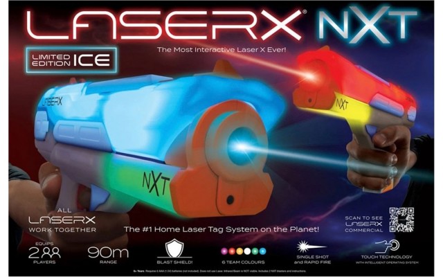 Игровой набор для лазерных боев Laser X NXT для двух игроков, 2 бластера, 30 см (87728)