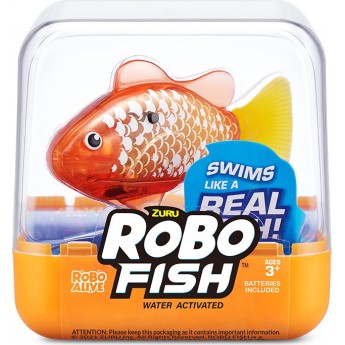 Интерактивная игрушка Pets & Robo Alive Роборыбка S3 золотистая, движение в воде (7191-2)