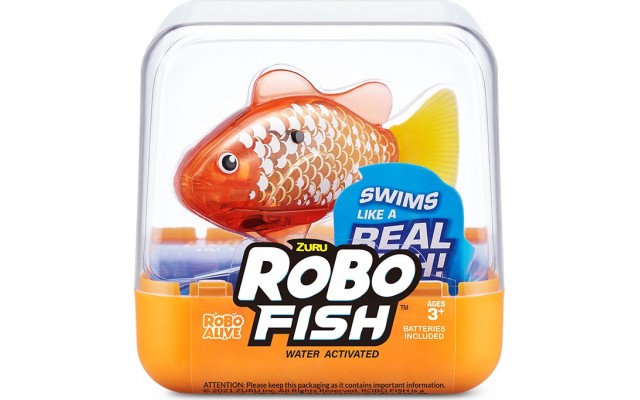 Интерактивная игрушка Pets & Robo Alive Роборыбка S3 золотистая, движение в воде (7191-2)