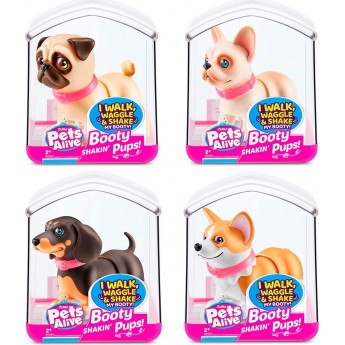 Интерактивная игрушка Pets & Robo Alive Игривый щенок с розовым ошейником (9530SQ1)