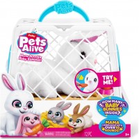 Интерактивный игровой набор Pets & Robo Alive Мама крольчиха с сюрпризом, звук, домик (9554)